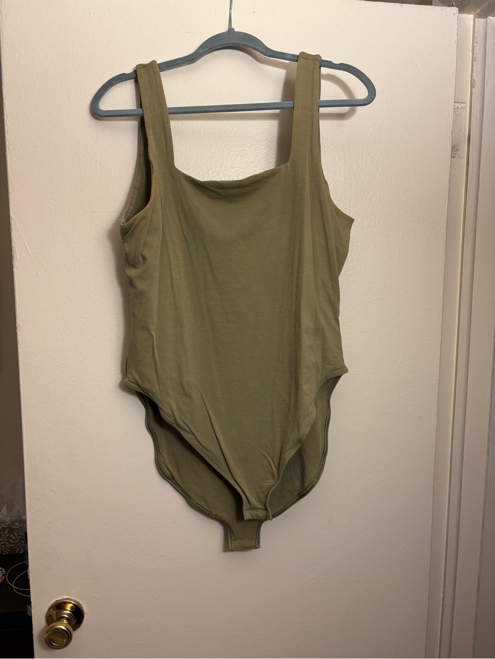 Olive Green One-Piece Tank Bodysuit